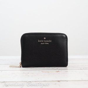 NWT Kate Spade Darcy Small Zip Around Card Case Wallet in Black